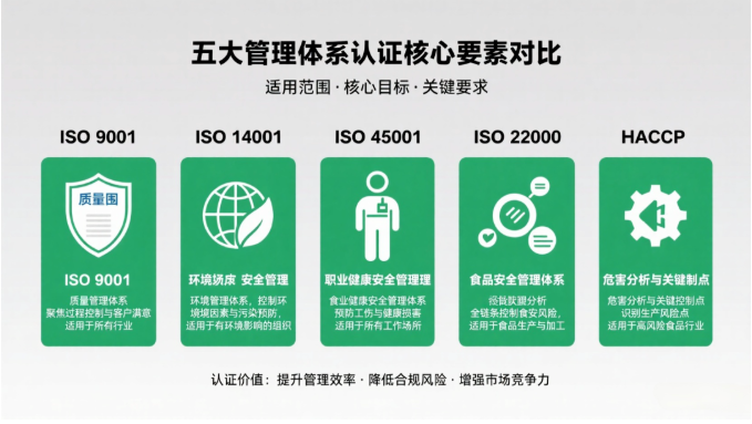 一文读懂食品行业五大认证体系